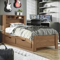 Cama Solteiro Invicta Com Baú E 2 Gavetas Jatobá - Santos Andirá Jatobá - 2