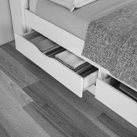 Cama Solteiro Invicta Com Baú E 2 Gavetas Jatobá - Santos Andirá Jatobá - 5