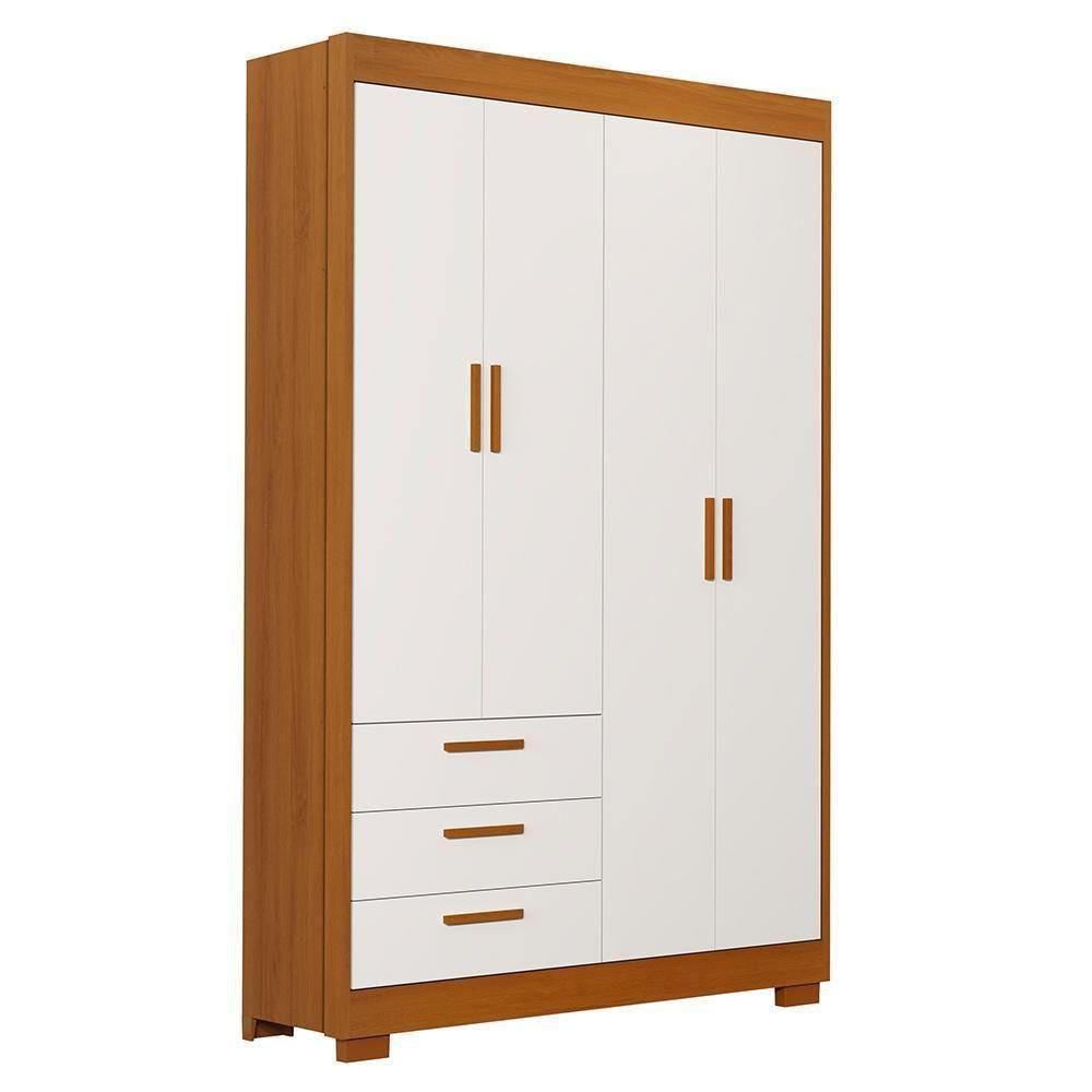 Jogo De Quarto Infantil Zaki Guarda Roupa E Cômoda Branco Fosco-savana - Reller Móveis Branco Fosco-savana - 2