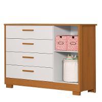 Jogo De Quarto Infantil Zaki Guarda Roupa E Cômoda Branco Fosco-savana - Reller Móveis Branco Fosco-savana - 6