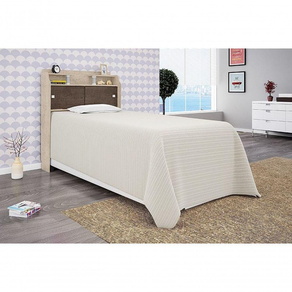 Cabeceira Box Solteiro 0,88cm Elisa Amarula Framar Móveis - 1