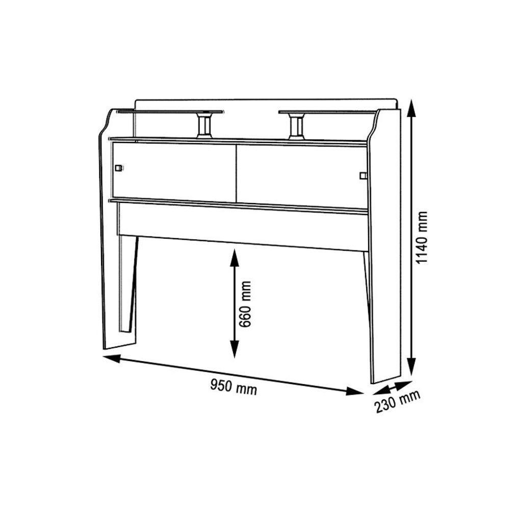 Cabeceira Box Solteiro 0,88cm Elisa Amarula Framar Móveis - 2