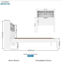 Cama Solteiro Invicta Com Baú Branco - Pr Móveis Branco - 5