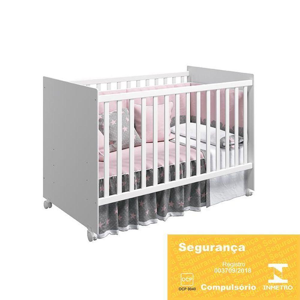 Dormitório Infantil Ane Guarda Roupa, Cômoda, Berço Tico Branco - Phoenix Baby Branco - 6