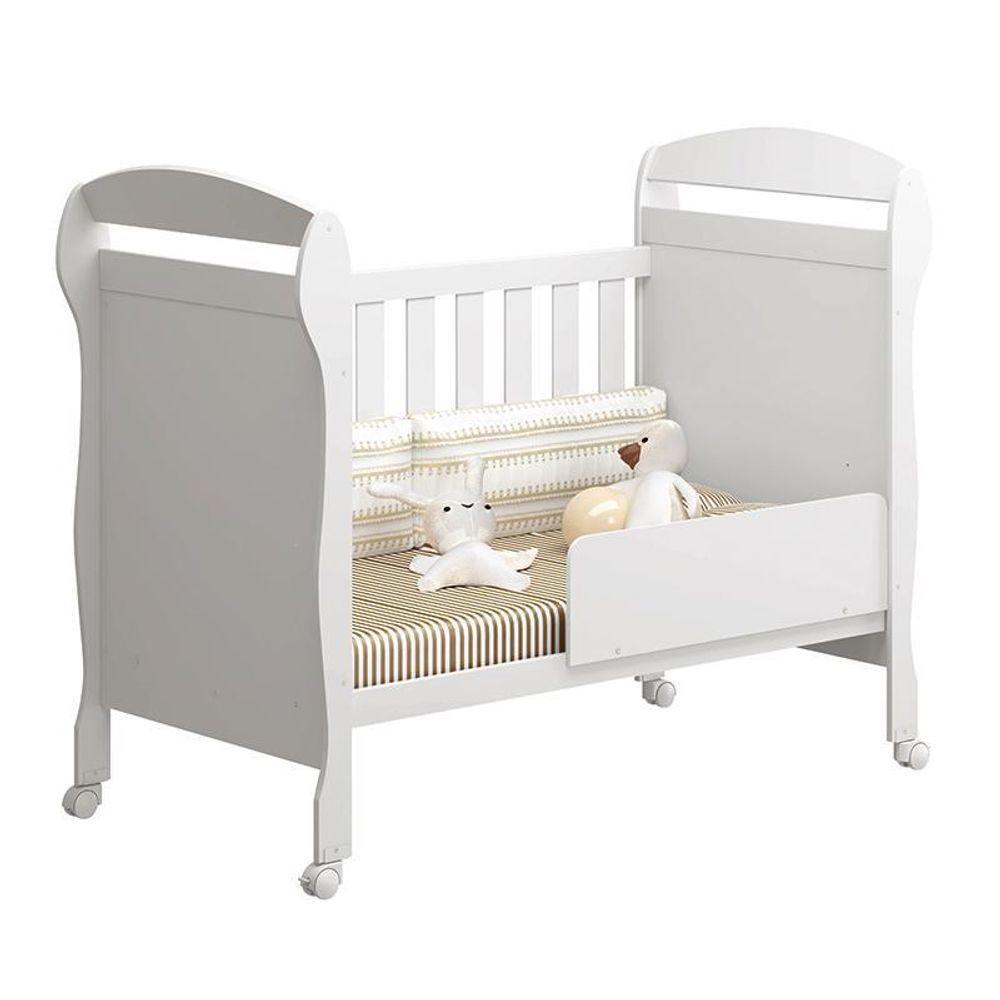 Dormitório Infantil Ane Guarda Roupa, Cômoda, Berço Danny Branco Com Colchão Physical - Phoenix Baby Branco - 6