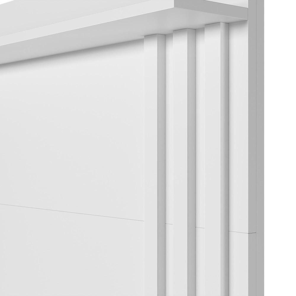 Escrivaninha Com Painel Doble Branco Para Tv Até 42 - Móveis Albatroz Branco - 4