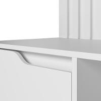 Escrivaninha Com Painel Doble Branco Para Tv Até 42 - Móveis Albatroz Branco - 3