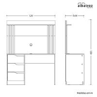 Escrivaninha Com Painel Doble Branco Para Tv Até 42 - Móveis Albatroz Branco - 6