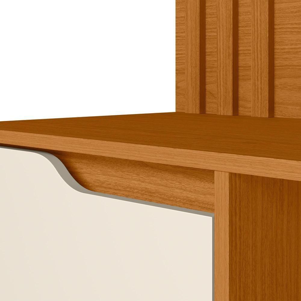 Escrivaninha Com Painel Doble Cinamomo-off White Para Tv Até 42 - Móveis Albatroz Cinamomo-off White - 3