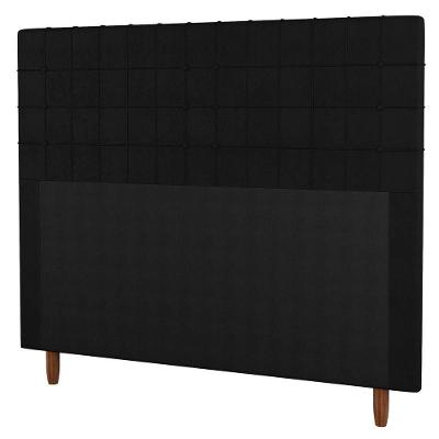 Cabeceira Cama Box Casal Queen Parisis 160cm Suede Preto