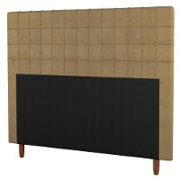 Cabeceira Cama Box Casal Queen Size Parisis 160cm Suede Bege - 1