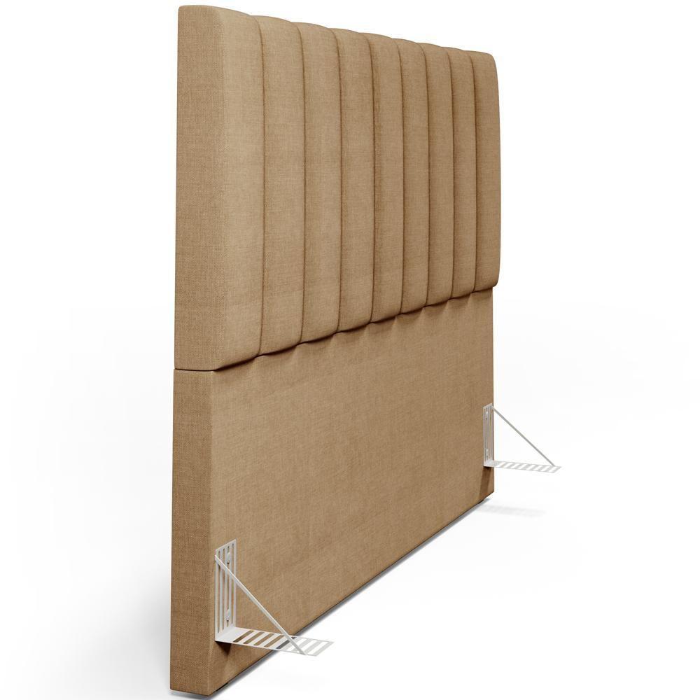 Cabeceira Cama Box Casal Queen 160 Cm Linho Bege Escuro - 2