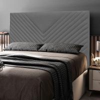Cabeceira Cama Box Casal King Size Viena 195cm Veludo Cinza - 4