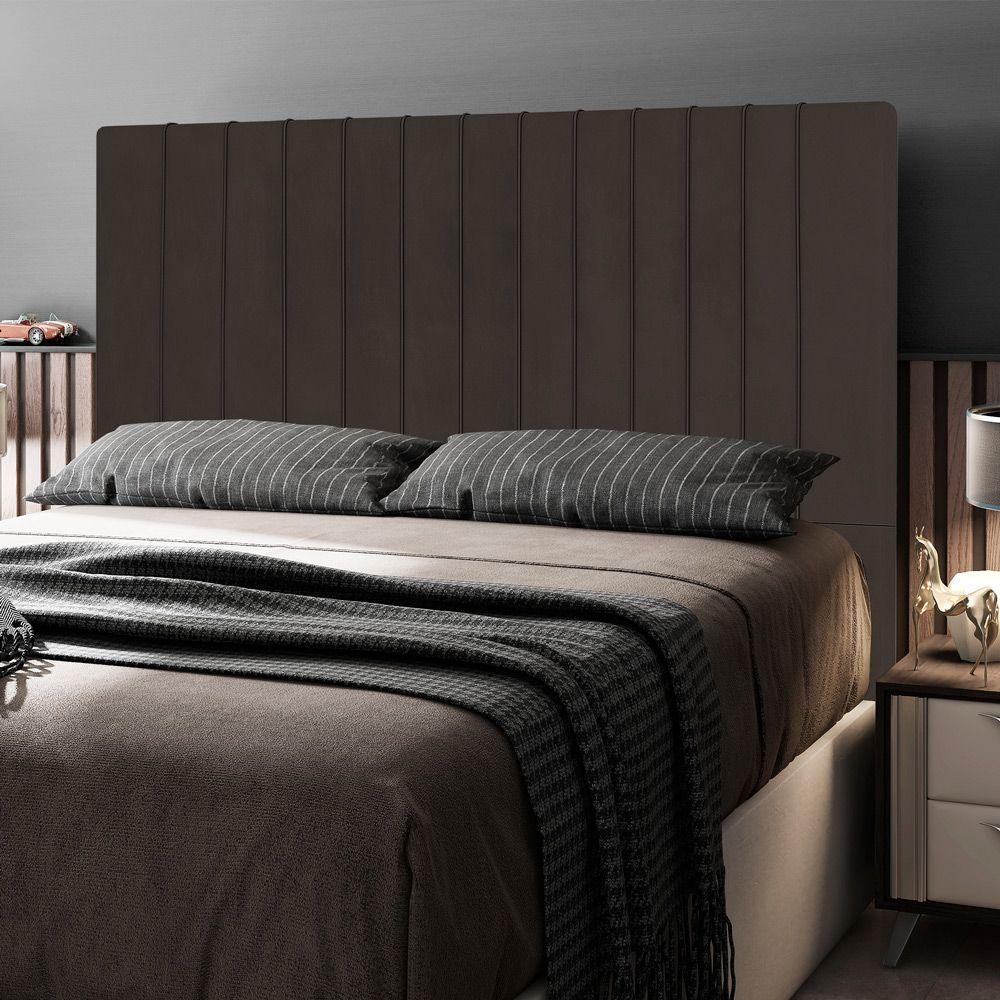 Cabeceira Cama Box Casal King Size Nala 195cm Suede Marrom - 5