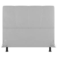 Cabeceira Cama Box Casal King Size Amber 195cm Estofada Sintético Branco - Desk Design - 7