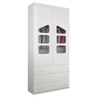 Jogo De Quarto Infantil Eloisa Com Guarda Roupa 2 Portas E Cômoda Branco - Phoenix Baby Branco - 2