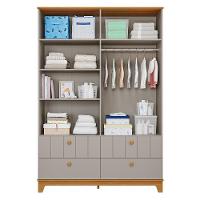 Jogo De Quarto Infantil Biscoito Guarda Roupa E Cômoda 6 Gavetas Fendi-nature - Permóbili Baby Fendi-nature - 5