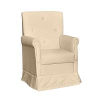 Poltrona De Amamentação Suzi Com Balanço E Puff Corino Bege - Phoenix Baby Corino Bege - 3