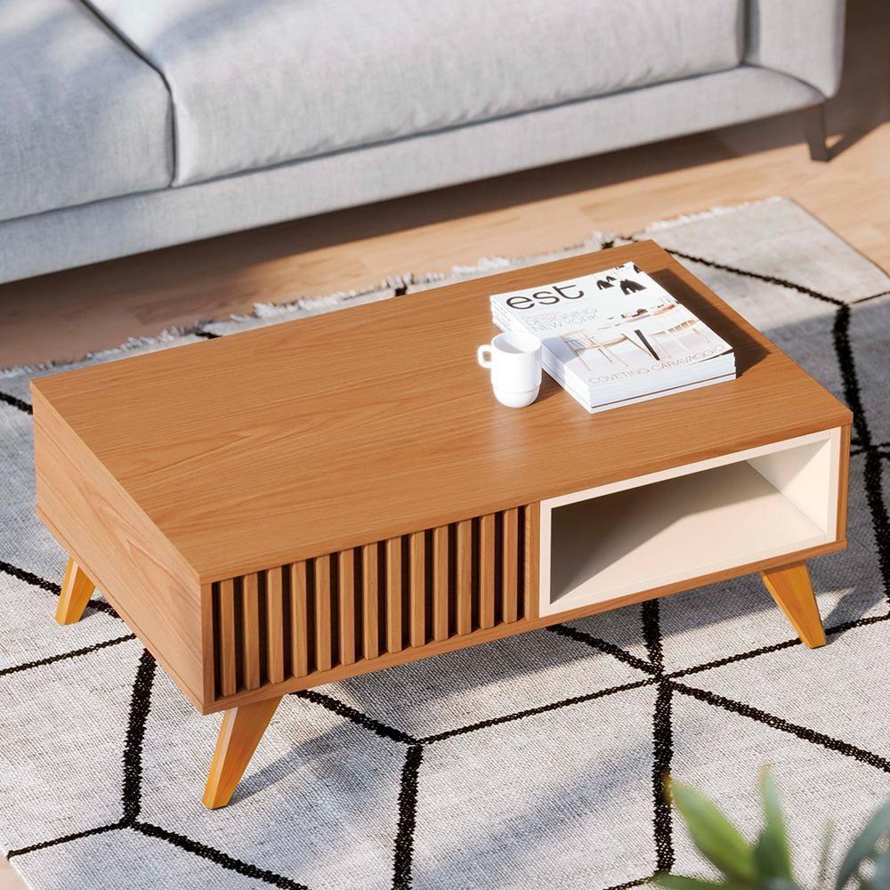 Mesa De Centro Jeri Ripada Freijó-off White Matte - Colibri Freijó-off White Matte - 2