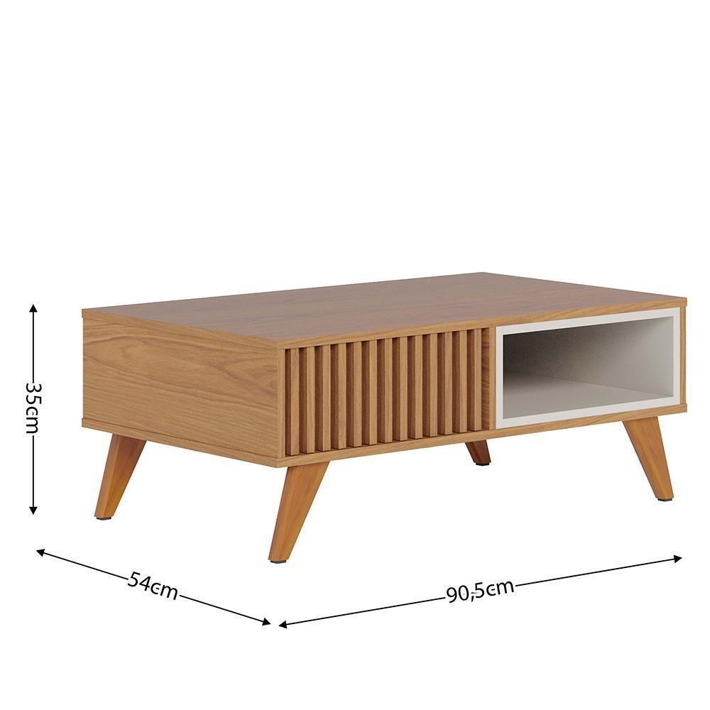 Mesa De Centro Jeri Ripada Freijó-off White Matte - Colibri Freijó-off White Matte - 5