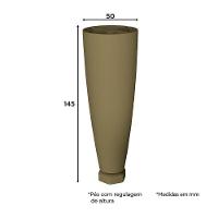 Kit 5 Pés Cônicos Para Cozinha Americana Bronze - Móveis Henn Bronze - 2