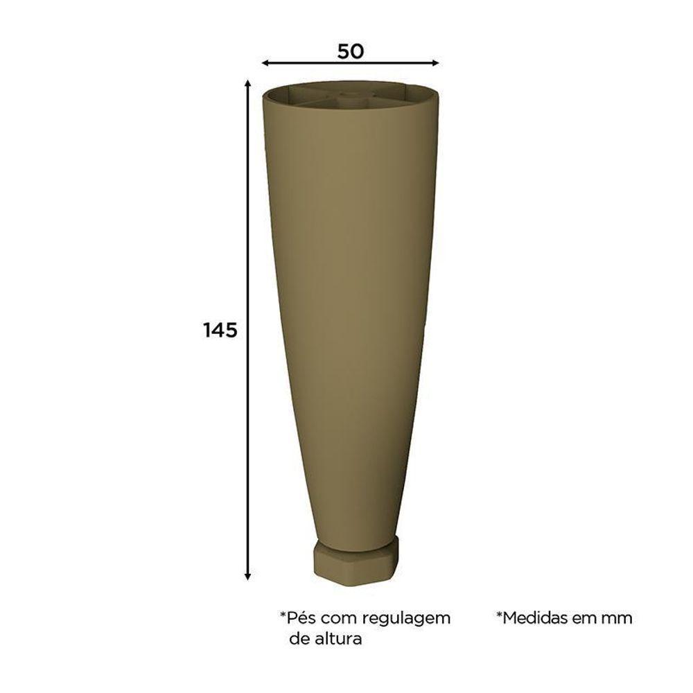 Kit 4 Pés Cônicos Para Cozinha Americana Bronze - Móveis Henn Bronze - 2