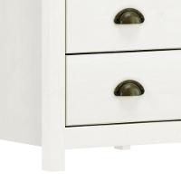 Kit 2 Mesas De Cabeceira Topázio 3 Gavetas Branco-freijó - Finestra Móveis Branco-freijó