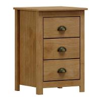 Kit 2 Mesas De Cabeceira Topázio 3 Gavetas Freijó - Finestra Móveis Freijó - 3