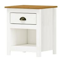 Kit 2 Mesas De Cabeceira Topázio 1 Gaveta Branco-freijó - Finestra Móveis Branco-freijó - 3