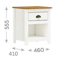 Kit 2 Mesas De Cabeceira Topázio 1 Gaveta Branco-freijó - Finestra Móveis Branco-freijó - 5