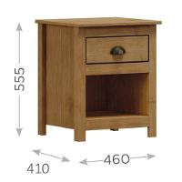 Kit 2 Mesas De Cabeceira Topázio 1 Gaveta Freijó - Finestra Móveis Freijó - 5