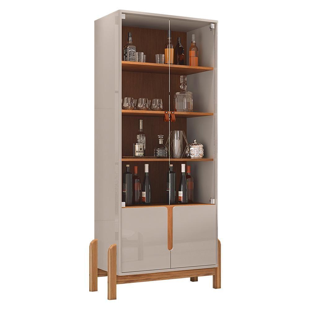 Sala De Jantar Lizz Com Cristaleira E Buffet Aparador 4 Portas Off White-cedro - Casa D Off White-cedro - 2