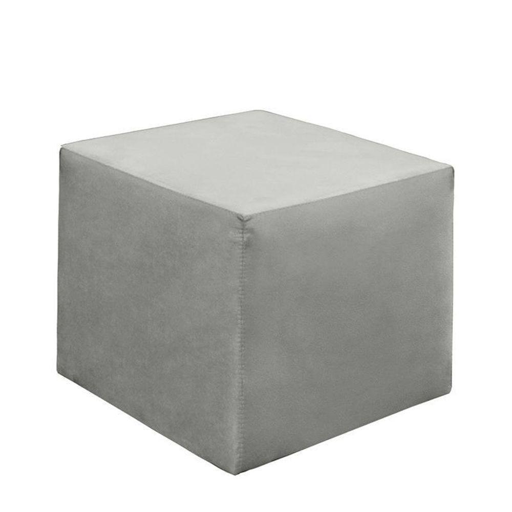 Poltrona De Amamentação Com Balanço Letícia Pé Canoa E Puff Veludo Cinza - Phoenix Baby Veludo Cinza - 3