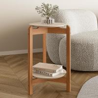 Mesa Lateral Lizz Redonda Off White-cedro - Casa D Off White-cedro - 2