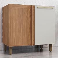 Balcão Canto Reto Requinte 1 Porta Nature-areia Sem Tampo - Móveis Henn Nature-areia - 2