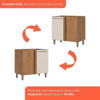 Balcão Canto Reto Requinte 1 Porta Nature-areia Sem Tampo - Móveis Henn Nature-areia - 5