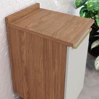 Balcão De Cozinha Requinte 40cm 1 Porta Nature-areia Com Tampo Mdp - Móveis Henn Nature-areia - 2