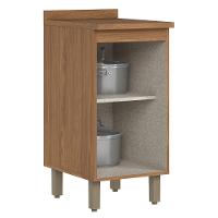 Balcão De Cozinha Requinte 40cm 1 Porta Nature-areia Com Tampo Mdp - Móveis Henn Nature-areia - 5