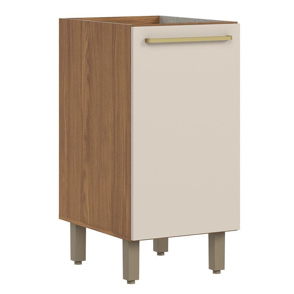 Balcão De Cozinha Requinte 40cm 1 Porta Nature-areia Sem Tampo - Móveis Henn Nature-areia - 1