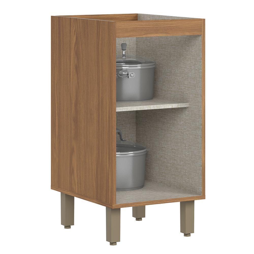 Balcão De Cozinha Requinte 40cm 1 Porta Nature-areia Sem Tampo - Móveis Henn Nature-areia - 5