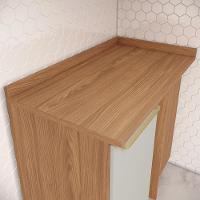 Balcão Canto Reto Requinte 1 Porta Nature-areia Com Tampo Mdp - Móveis Henn Nature-areia - 2