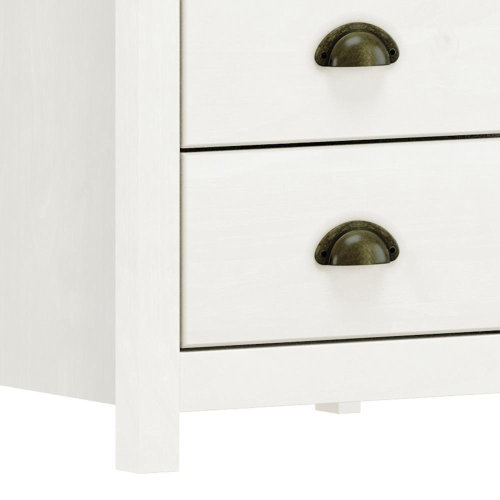 Mesa De Cabeceira Topázio 3 Gavetas Branco-freijó - Finestra Móveis Branco-freijó - 3