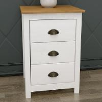 Mesa De Cabeceira Topázio 3 Gavetas Branco-freijó - Finestra Móveis Branco-freijó - 2