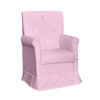 Poltrona De Amamentação Suzi Com Balanço E Puff Corino Rosa - Phoenix Baby Corino Rosa - 3