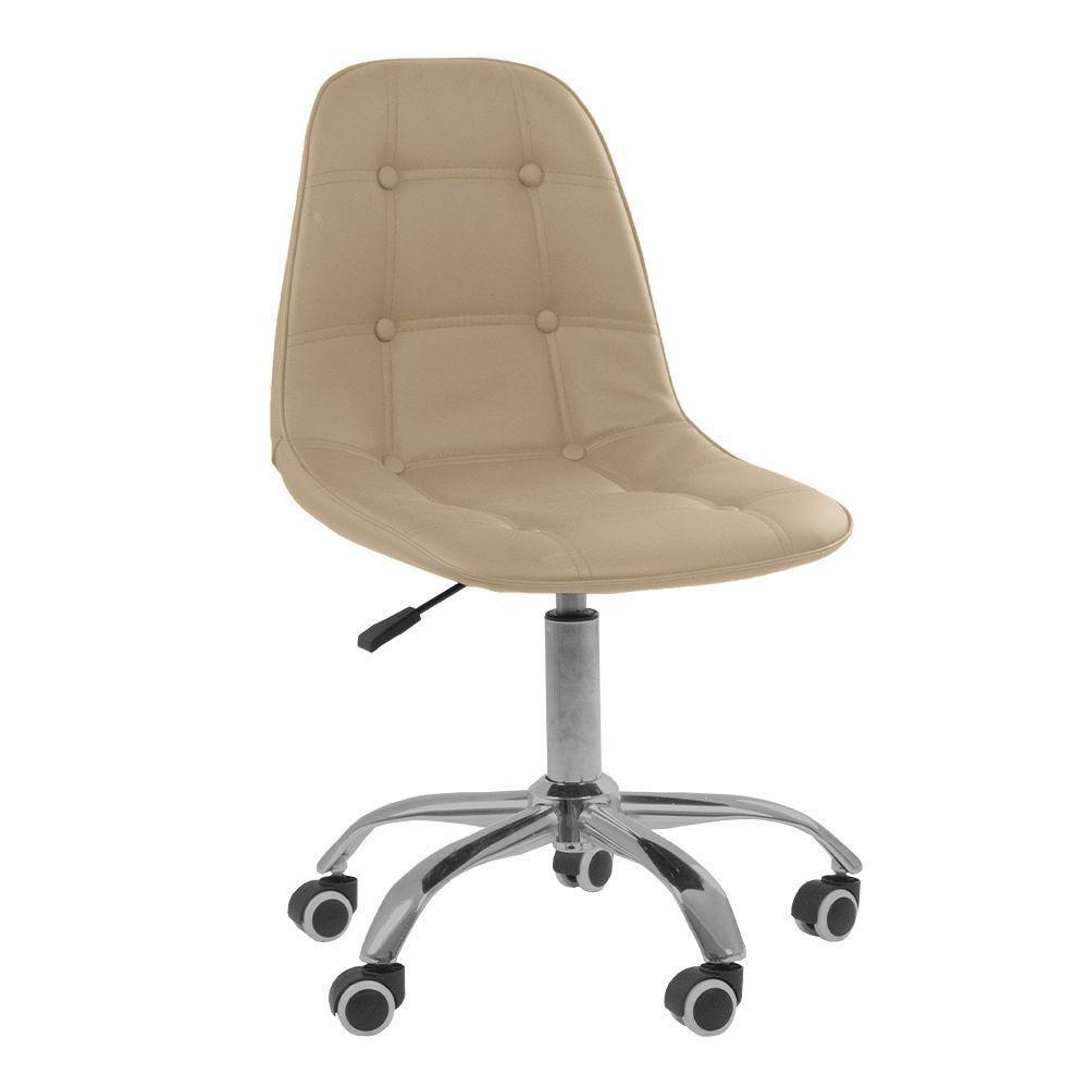 Kit 5 Cadeiras Office Eiffel Botonê Ajustável Base Giratória Rosa 5 - 8