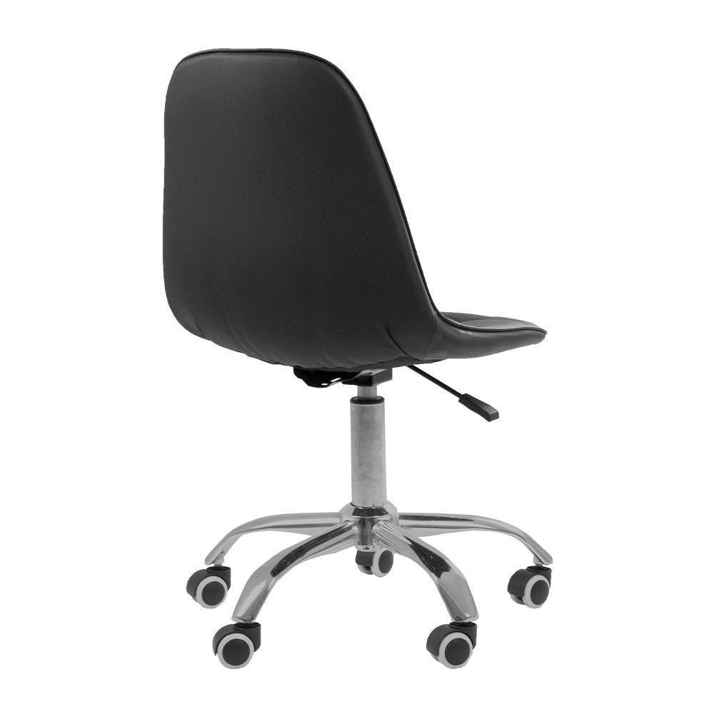 Kit 4 Cadeiras Office Eiffel Botonê Ajustável Base Giratória Preta - 7