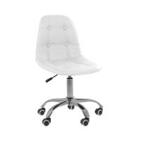 Kit 3 Cadeiras Office Eiffel Botonê Ajustável Base Giratória Branco