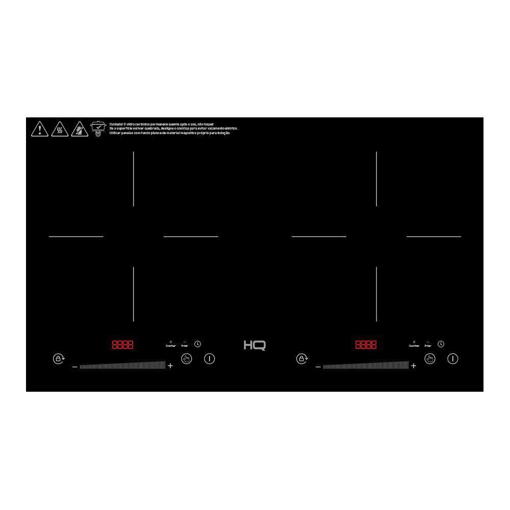 Cooktop De Indução HQ 2 Bocas Portátil 3500W Preto HQ-IDE3502S 220V - 1