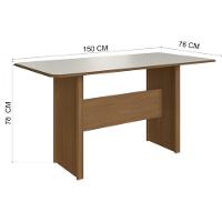 Conjunto De Mesa 1,50cm Com 6 Cadeiras Dublin Indekes Freijo/off White/linho - 5