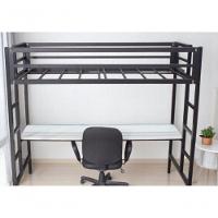 Beliche Solteiro Com Escrivaninha Aço Ferro Metal Robusto Tamanho 88x188 Cor Preto Mdf Branco Estilo Industrial Be-04 - 3